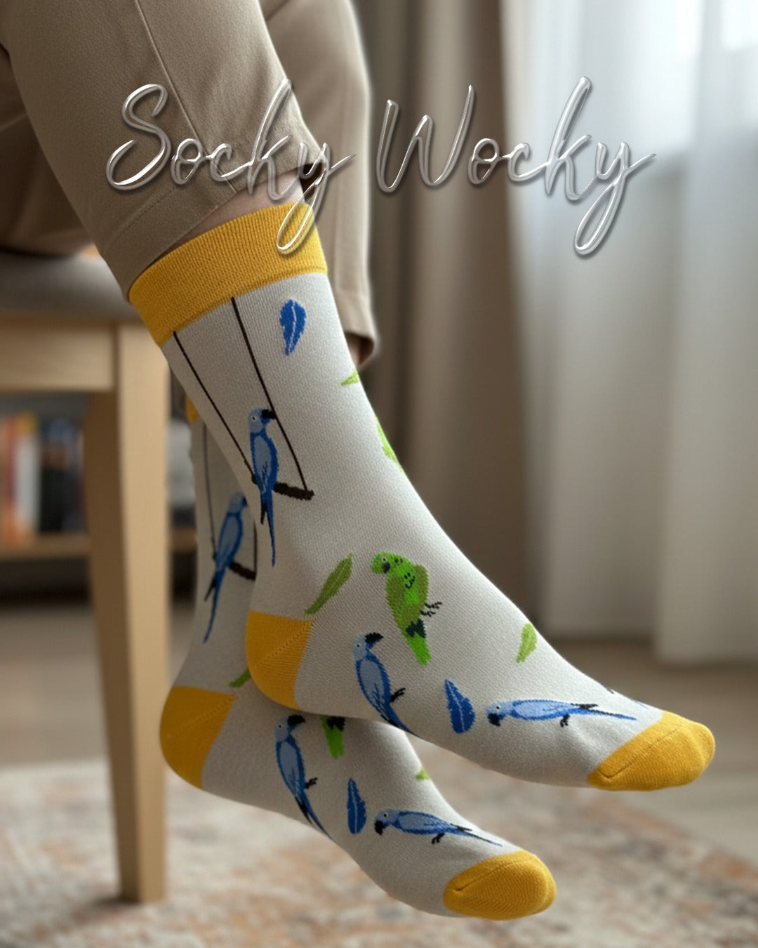 Bird Budgies Socks Small Bird Series